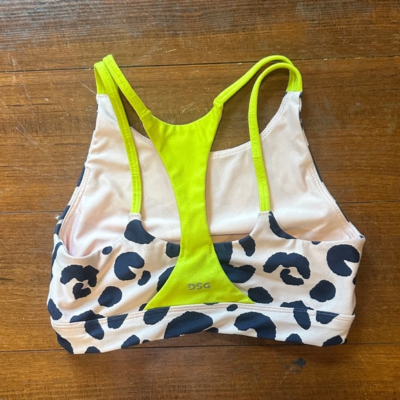 DSG Other - DSG Kids Leopard Print Sports Bra - Neon Yellow and Black